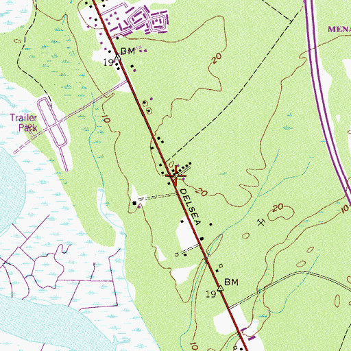 Topographic Map of Clarks Mill, NJ