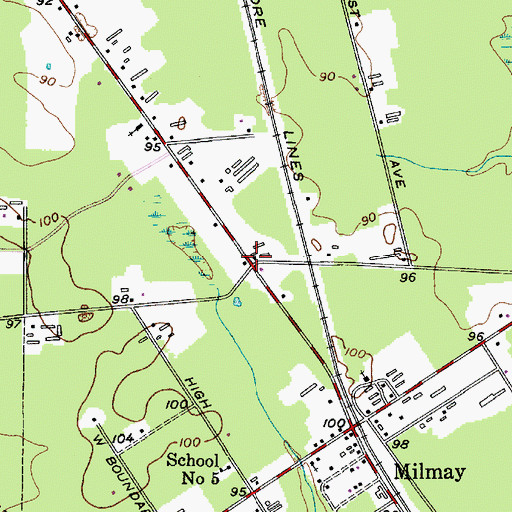 Topographic Map of Doughty, NJ