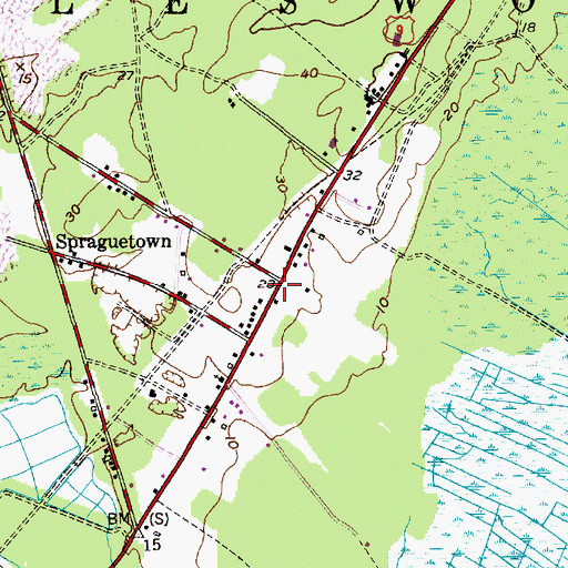 Topographic Map of Coxstown, NJ