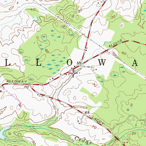 Topographic Map of Stockington, NJ