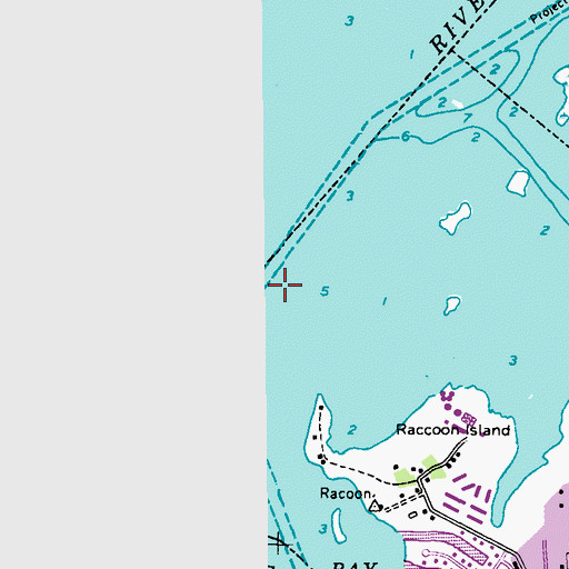 Topographic Map of Shrewsbury Bay, NJ