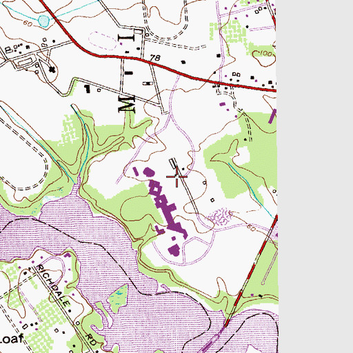 Topographic Map of Brookdale Community College, NJ