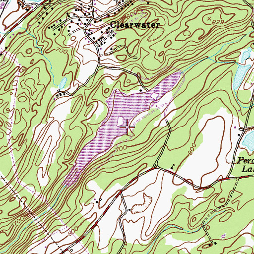 Topographic Map of Clearwater Lake, NJ