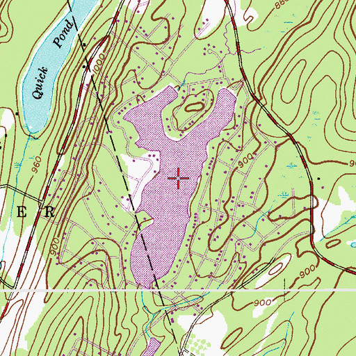 Topographic Map of Crandon Lakes, NJ