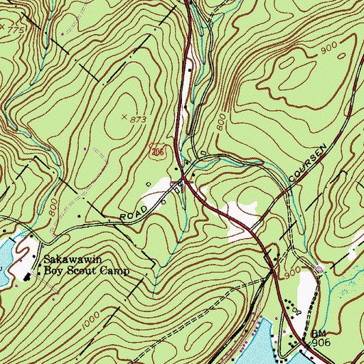 Topographic Map of Normanook, NJ