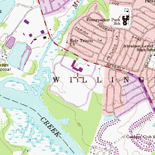 Topographic Map of Franklin Park, NJ