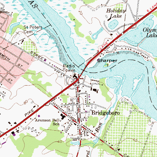 Topographic Map of Handpointers, NJ