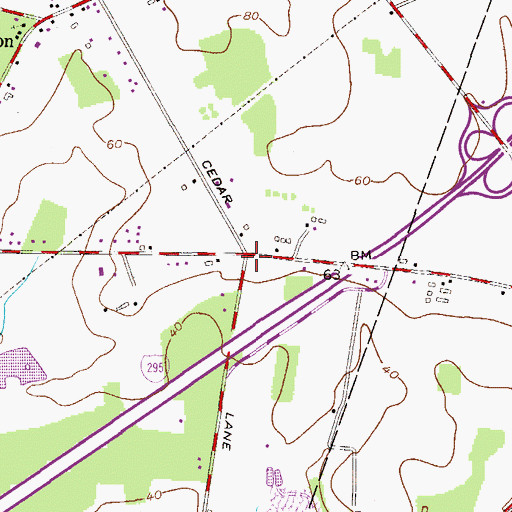 Topographic Map of Fraziers Corners, NJ