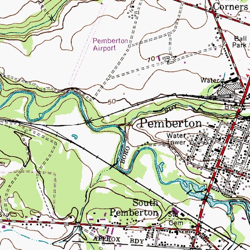 Topographic Map of Budd Run, NJ