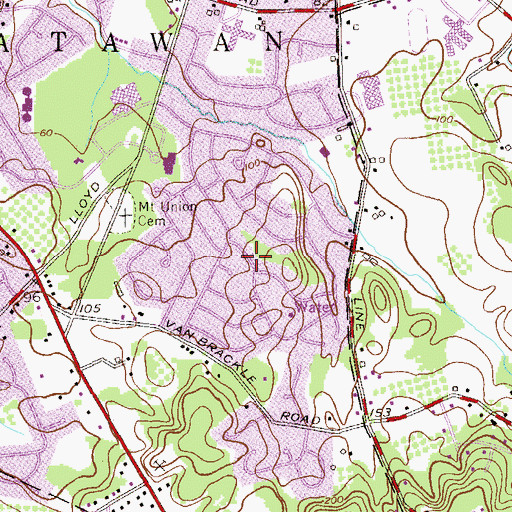 Topographic Map of Strathmore, NJ