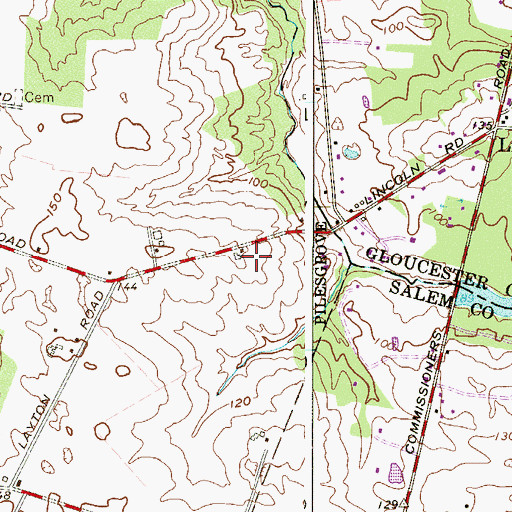 Topographic Map of Steward (historical), NJ