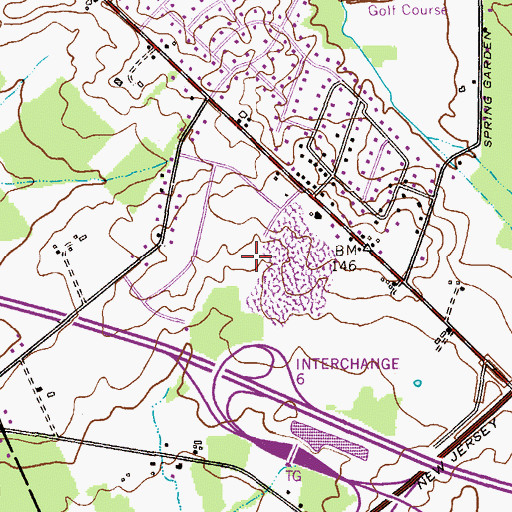 Topographic Map of Hillside Terrace, NJ