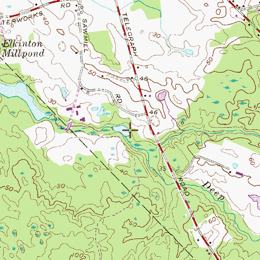 Topographic Map of Houses Pond, NJ