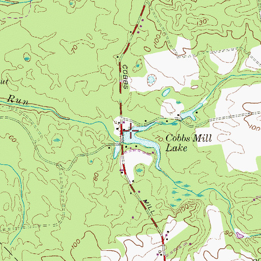 Topographic Map of Cobbs Mill, NJ