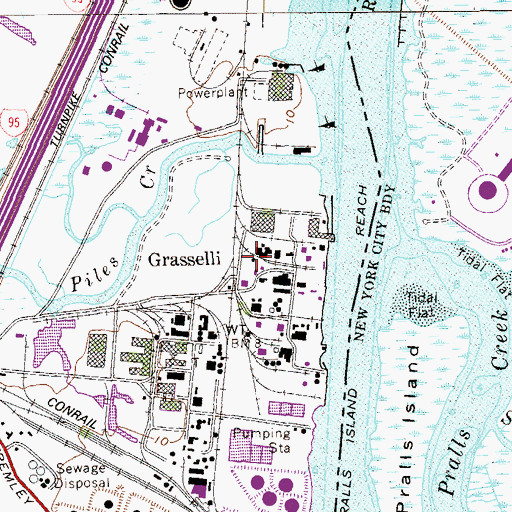 Topographic Map of Grasselli Station, NJ