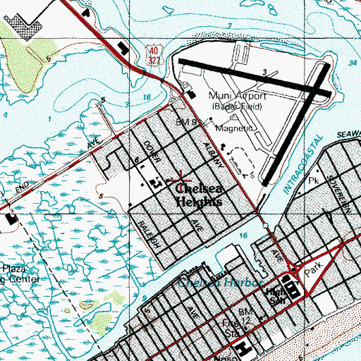 Topographic Map of Chelsea Heights, NJ
