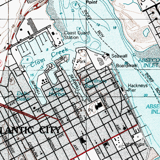 Topographic Map of Gardners Basin, NJ