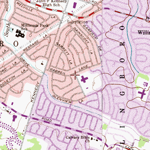 Topographic Map of Garfield Park, NJ