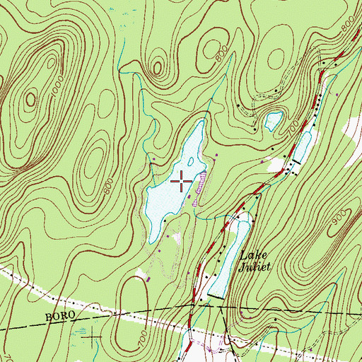 Topographic Map of Lake Ricabear, NJ