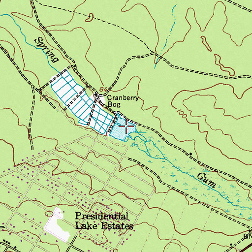 Topographic Map of Monroe Lake, NJ
