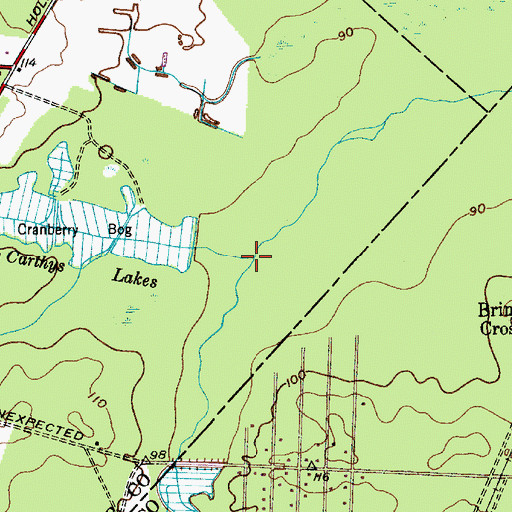 Topographic Map of New Squankum Branch, NJ