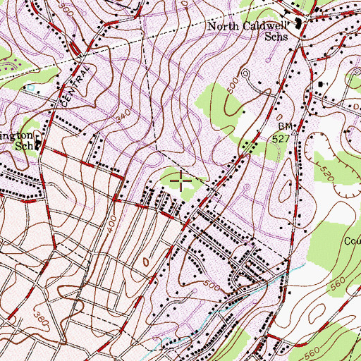 Topographic Map of Francisco Park, NJ