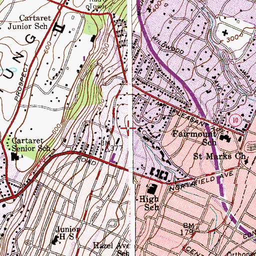 Topographic Map of Hutton Park, NJ