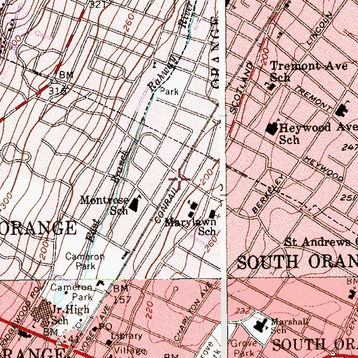 Topographic Map of Mountain Station, NJ