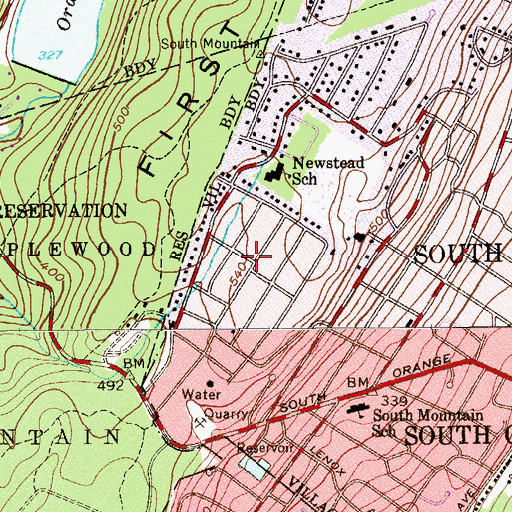 Topographic Map of Newstead, NJ
