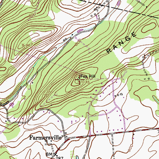Topographic Map of Fox Hill, NJ