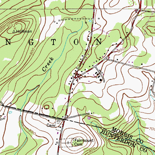 Topographic Map of Fairmount, NJ