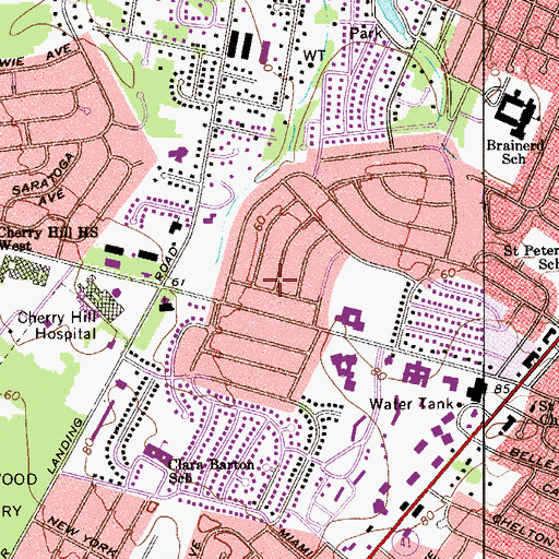 Topographic Map of Windsor Park, NJ