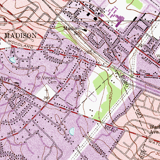 Topographic Map of Glenfield, NJ
