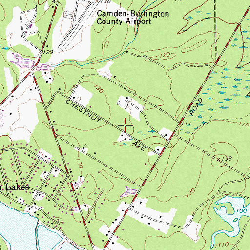 Topographic Map of Berlin Heights, NJ