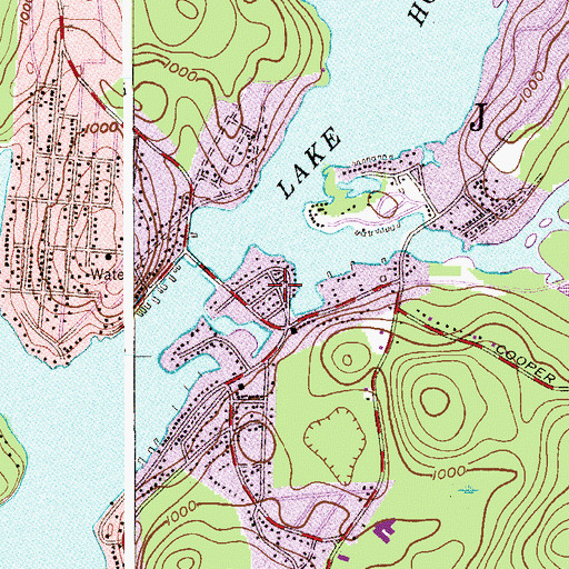 Topographic Map of Brady Park, NJ