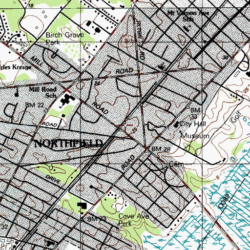 Topographic Map of Bakersville Station, NJ
