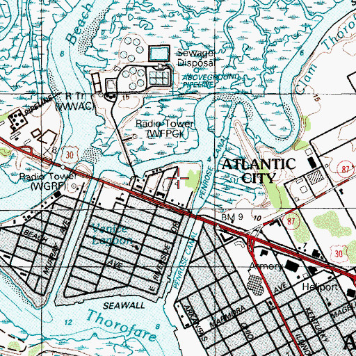 Topographic Map of Venice Park, NJ