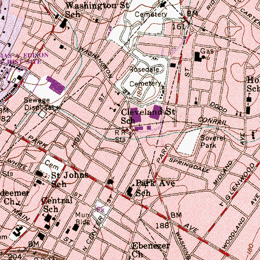 Topographic Map of Orange Station, NJ