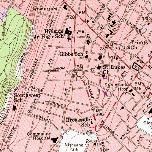 Topographic Map of Porter Park, NJ