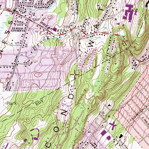 Topographic Map of Boonstra Park, NJ