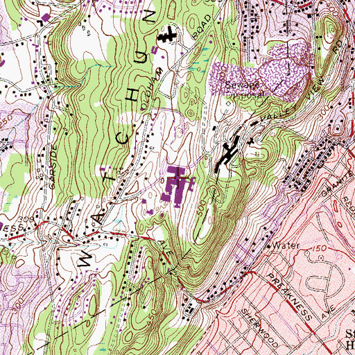 Topographic Map of Passaic County Technical Institute, NJ