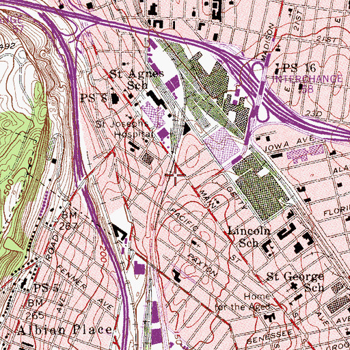 Topographic Map of South Paterson Station, NJ