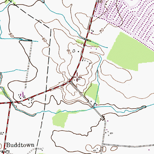 Topographic Map of Scrapetown, NJ