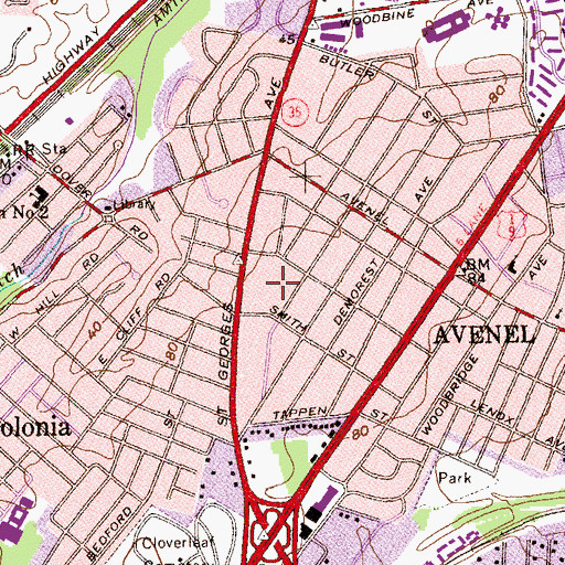 Topographic Map of Prospect Park, NJ