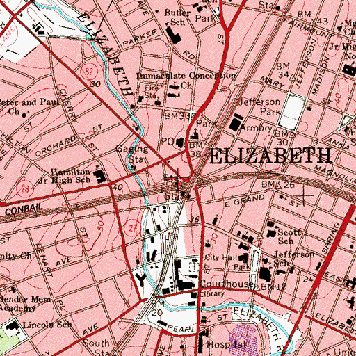 Topographic Map of Julian Station, NJ