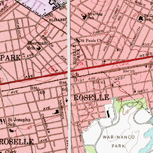 Topographic Map of Lorraine Station, NJ