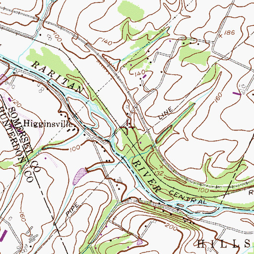 Topographic Map of Riverside, NJ