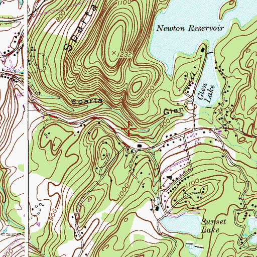 Topographic Map of Sparta Glen Park, NJ