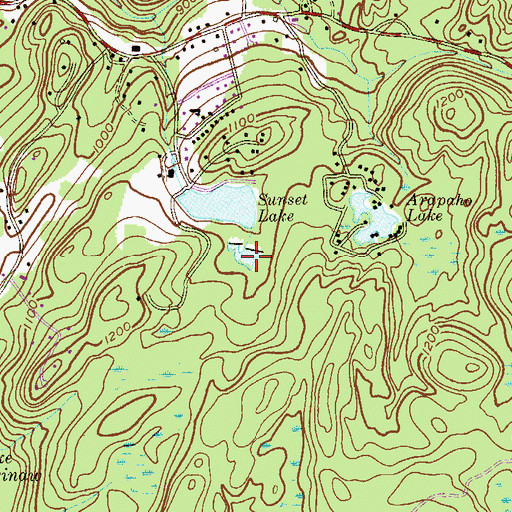Topographic Map of Upper Sunset Lake, NJ