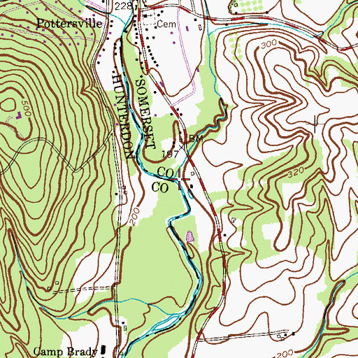 Topographic Map of Herzog Brook, NJ